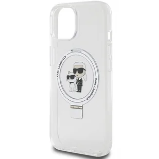 Etui Karl Lagerfeld KLHMP14SHMRSKCH Apple iPhone 14 / 15 hardcase Ring Stand Karl&Choupettte MagSafe biały/white - Etui i futerały do telefonów - miniaturka - grafika 7