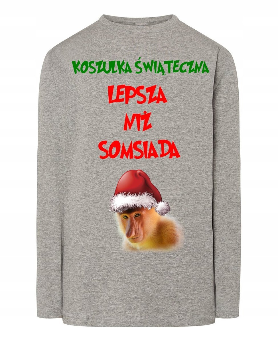 Longsleeve męski Świąteczna Koszulka Lepsza Od Somsiada r.L