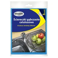 Ściereczki, gąbki, czyściki - Ściereczki gąbczaste celuloza 3 sztuki Grosik - miniaturka - grafika 1