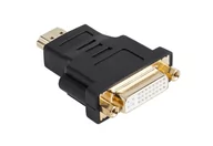 Adaptery i przejściówki - Lechpol Adapter AV Złącze HDMI wt.-DVI gn 24+5 ZLA0618 - miniaturka - grafika 1