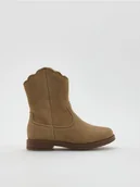 Buciki dla niemowląt - Reserved - Zamszowe botki - brązowy - miniaturka - grafika 1