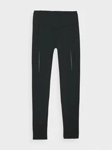 Damskie legginsy do biegania 4F 4FWAW24TFTIF266 - czarne - Spodnie sportowe damskie - miniaturka - grafika 1