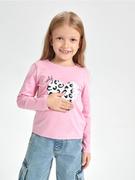 Koszulki dla dziewczynek - Sinsay - Koszulka z nadrukiem - różowy - miniaturka - grafika 1