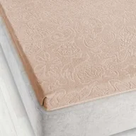 Prześcieradła - Prześcieradło frotte bez gumki Tulipan 175x220 ZWOLTEX jasnobeżowe GRUBE - miniaturka - grafika 1