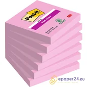 Etykiety samoprzylepne i bloki etykiet - POST-IT SUPER STICKY 76x76mm RÓŻOWE (6x90) ePaper24.eu - miniaturka - grafika 1