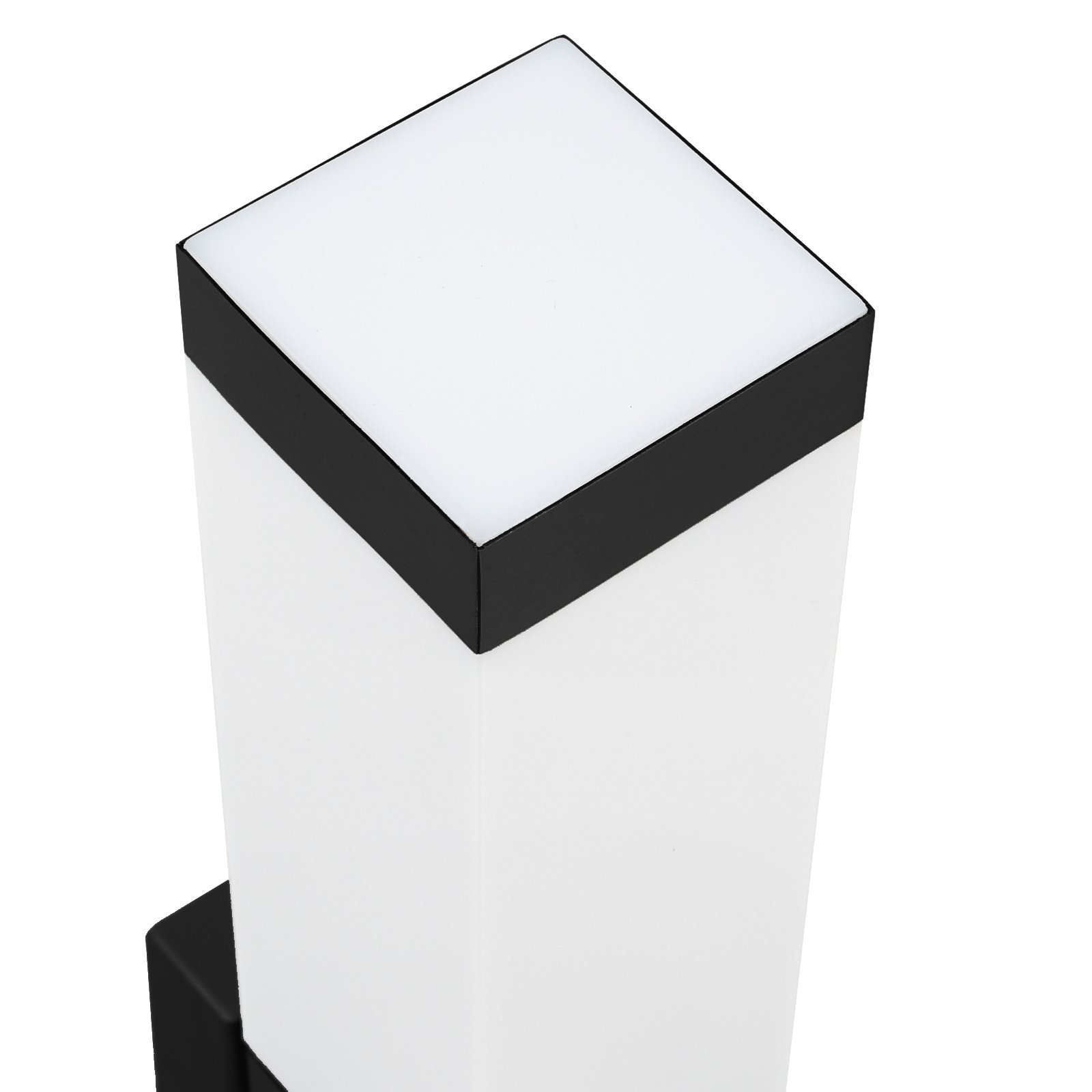 vidaXL Lampa Ścienna na Zewnątrz Czarna Stal Nierdzewna IP44