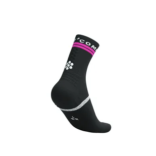 COMPRESSPORT Skarpetki do biegania PRO MARATHON SOCKS V2.0 black/safe yellow/neo pink - Skarpetki sportowe męskie - miniaturka - grafika 5