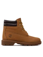 Buty dla chłopców - Timberland Trapery 6in Water Resistant Basic TB0A2M9F231 Brązowy - miniaturka - grafika 1
