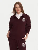 Bluzy damskie - Tommy Hilfiger Bluza UW0UW06078 Bordowy Regular Fit - miniaturka - grafika 1