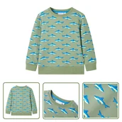 Bluzy dla dziewczynek - Bluza dziecięca - jasne khaki - 140 - Bluza Dla Dziecka - miniaturka - grafika 1