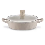 Patelnie - GŁĘBOKA patelnia INDUKCJA marmurkowa patelnia Z POKRYWKĄ 28 cm Corte Konighoffer - miniaturka - grafika 1