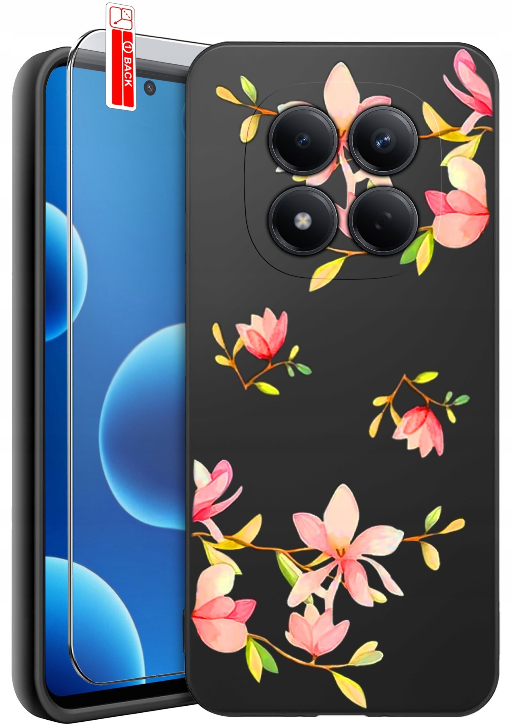 krainaGSM ETUI do Xiaomi Redmi Note 15 Pro 4G WZORY SILIKONOWE MATT CASE + SZKŁO