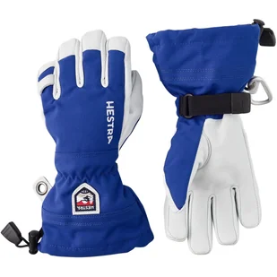 Hestra Army Leather Heli Ski Jr, rękawice narciarskie, juniorskie, niebieskie - Rękawice narciarskie - miniaturka - grafika 1