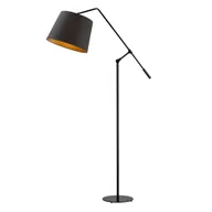 Lampy stojące - Czarna lampa podłogowa w stylu glamour FOYA GOLD - miniaturka - grafika 1