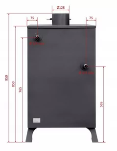 Piec stalowy wolnostojący z płaszczem wodnym 4,5/5,6 kW - spełnia anty-smogowy EkoProjekt 04482059 - Piece wolnostojące - miniaturka - grafika 2