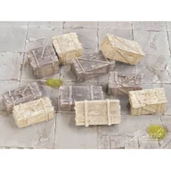 Akcesoria i części modelarskie - Stare drewniane skrzynie - Jasne i ciemne (10 sztuk) - miniaturka - grafika 1