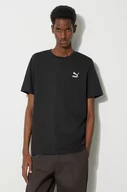 Koszulki męskie - Puma t-shirt bawełniany męski kolor czarny z aplikacją - miniaturka - grafika 1