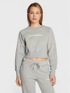 Bluzy damskie - Converse Bluza Wordmark 10023716-A02 Szary Regular Fit - miniaturka - grafika 1