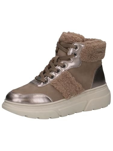 Caprice Damskie ciepłe buty 9-26212-43, modne kozaki, taupe Comb, 38 EU, Taupe Comb, 38 EU