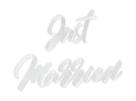 Wesele i ślub - Partydeco Naprasowanka Just Married, biały, 30x18cm NAP5 [17408377] - miniaturka - grafika 1