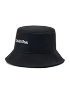 Czapki męskie - Calvin Klein Jeans Kapelusz Double Line Embro Bucket K50K508736 Czarny - miniaturka - grafika 1