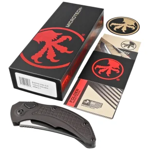 Nóż automatyczny Microtech Brachial Auto Black Alumunium, Black M390 by Bastinelli and Tony Marfione (268A-1T) - Noże - miniaturka - grafika 7