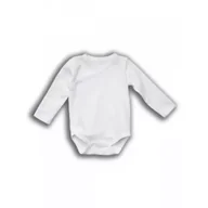 Body dla niemowląt - Nanaf Organic Bamboo, Body kimono z długim rękawem biel - miniaturka - grafika 1