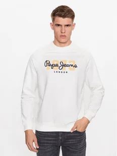 Pepe Jeans Bluza Meier PM582477 Biały Regular Fit - Bluzy męskie - miniaturka - grafika 1