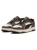 Trampki damskie - Puma Skórzane sneakersy "RBD Break" w kolorze biało-brązowym - miniaturka - grafika 1