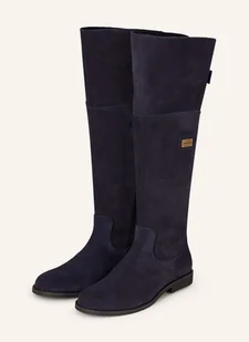 Dolce & Gabbana Kozaki Za Kolano Crosta blau - Kozaki damskie - miniaturka - grafika 1