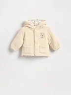 Bluzki dla niemowląt - Reserved - Dzianiowa kurtka Kubuś Puchatek - złamana biel - miniaturka - grafika 1