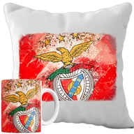 Gadżety dla niej i dla niego - Kubek Poduszka Sl Benfica 330ml 40x40cm z Napisem Zestaw PIłkarski Napis - miniaturka - grafika 1