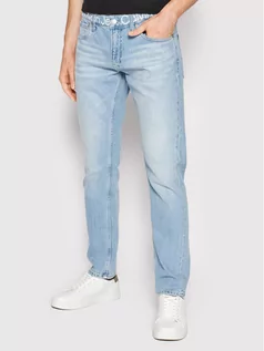 Spodnie męskie - Calvin Klein Jeansy J30J319849 Niebieski Slim Fit - grafika 1
