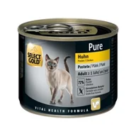 Mokra karma dla kotów - SELECT GOLD Pure Adult Pasztet Kurczak 24x200 g - miniaturka - grafika 1