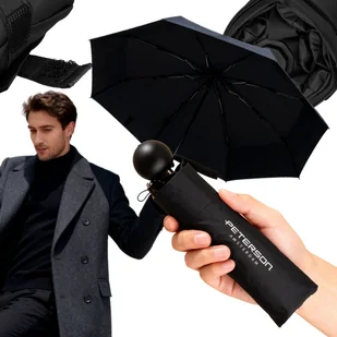 Parasolka składana parasol mini do torebki kieszonkowy Peterson podróżny czarna - Parasole Parasolka składana parasol mini do torebki kieszonkowy Peterson podróżny czarna - Parasole - miniaturka - grafika 1
