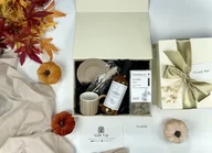 Zestawy upominkowe - Terima- BOX prezentowy z filiżanką, syropem pomarańczowo-imbirowym, herbatą kwitnącą. Prezent na imieniny, urodziny, rocznicę /Gift Up/ - miniaturka - grafika 1