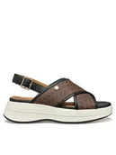 Sandały damskie - Geox Sandały D Spherica Ecub-3 S D550VB 00485 C6238 Brązowy - miniaturka - grafika 1