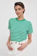 Koszulki sportowe damskie - Polo Ralph Lauren t-shirt bawełniany damski kolor zielony - miniaturka - grafika 1