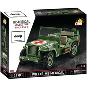 Klocki - Cobi, Jeep Willys MB (Medical) COBI-2806, zielony, 1 131 kl. - miniaturka - grafika 1