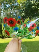 Kieliszki - Kieliszki ręcznie malowane polne kwiaty, 2szt - miniaturka - grafika 1