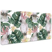 Podkładki na biurko - Duża mata na biurko Egzotyczne papugi 100x50 cm - miniaturka - grafika 1