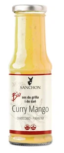 SOS Curry Mango Wega��ski Bezglutenowy BIO 210 ml - Sanchon - Sosy w słoikach - miniaturka - grafika 1