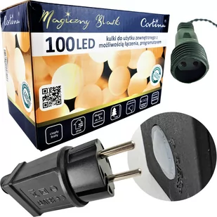 LAMPKI CHOINKOWE KULKI 100 LED 8 FUNKCJI + GNIAZDO - Oświetlenie świąteczne LAMPKI CHOINKOWE KULKI 100 LED 8 FUNKCJI + GNIAZDO - Oświetlenie świąteczne - miniaturka - grafika 1