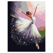 Twoje Hobby Malowanie po numerach. Balerina w białym 40 x 50 cm - Malowanie po numerach - miniaturka - grafika 1