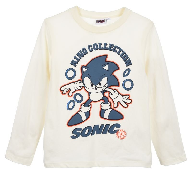 Bluzka z długim rękawem dla chłopców, Sonic . Rozmiar 116 cm .