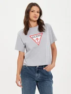 Koszulki i topy damskie - Guess Jeans T-Shirt W4YI73 K8HM0 Szary Boxy Fit - miniaturka - grafika 1