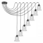 Lampy sufitowe - Lemir Dzwonek Pająk lampa wisząca 7-punktowa czarna O2727 W7 CZA O2727 W7 CZA - miniaturka - grafika 1