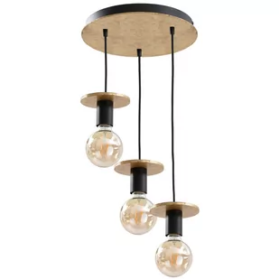 KET LAMPA wisząca metalowa OPRAWA industrialny ZWIS kaskada złota czarna KET419 - Lampy sufitowe - miniaturka - grafika 1