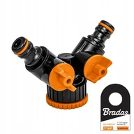 Inne akcesoria do nawadniania - BRADAS DOSTAWA w 24h PRZYŁĄCZE DO KRANU TRÓJNIK 2 ZAWOROWY 3/4" 100% POZYTYWNYCH KOMENTARZY Z ALLEGRO! ECO-PWB2222L - miniaturka - grafika 1