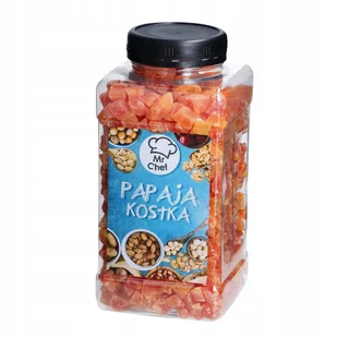 Słoik papaja kostka 500g - Owoce świeże i suszone - miniaturka - grafika 1